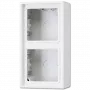 Paviršiniu būdu montuojamas jungiklių / kištukinių lizdų gaubtas JUNG LS 582 A WW — Baltas, Duroplast, 81×47×152 mm