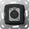GIRA XLR lizdo D serijos įdėklas, juodas matinis 566710 (566710)
