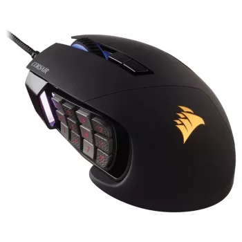 Corsair Gaming pelė Scimitar RGB Elite Optical Wired 17 Keys 18000 dpi Juoda