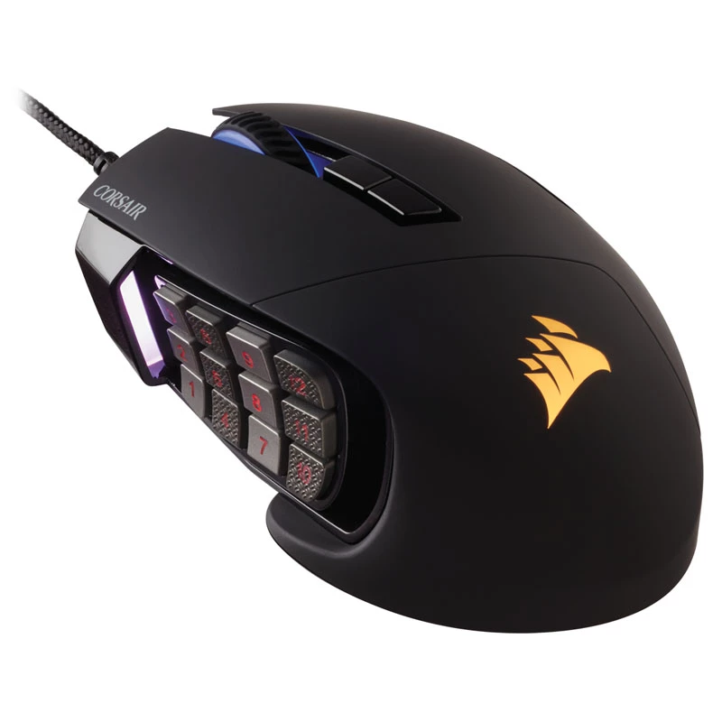 Corsair Gaming pelė Scimitar RGB Elite Optical Wired 17 Keys 18000 dpi Juoda