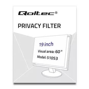 Qoltec 51053 privatumo filtras ekranui 48.3 cm (19) Monitorius