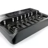 Baterijų įkroviklis everActive UC-800 AC 12 V 3 A – skirtas LiFePO4 / LiPo / NiMH, palaiko AA / AAA / 9 V, iki 10 baterijų, 12 V įvestis, įmontuotas ekranas, juodas
