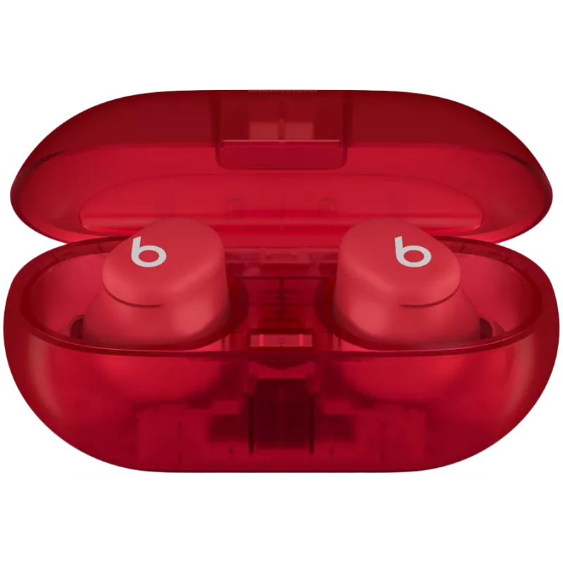 Beats Solo Buds – Tikri belaidžiai ausinukai – Skaidriai raudoni, modelis A3151 A3150 A3152