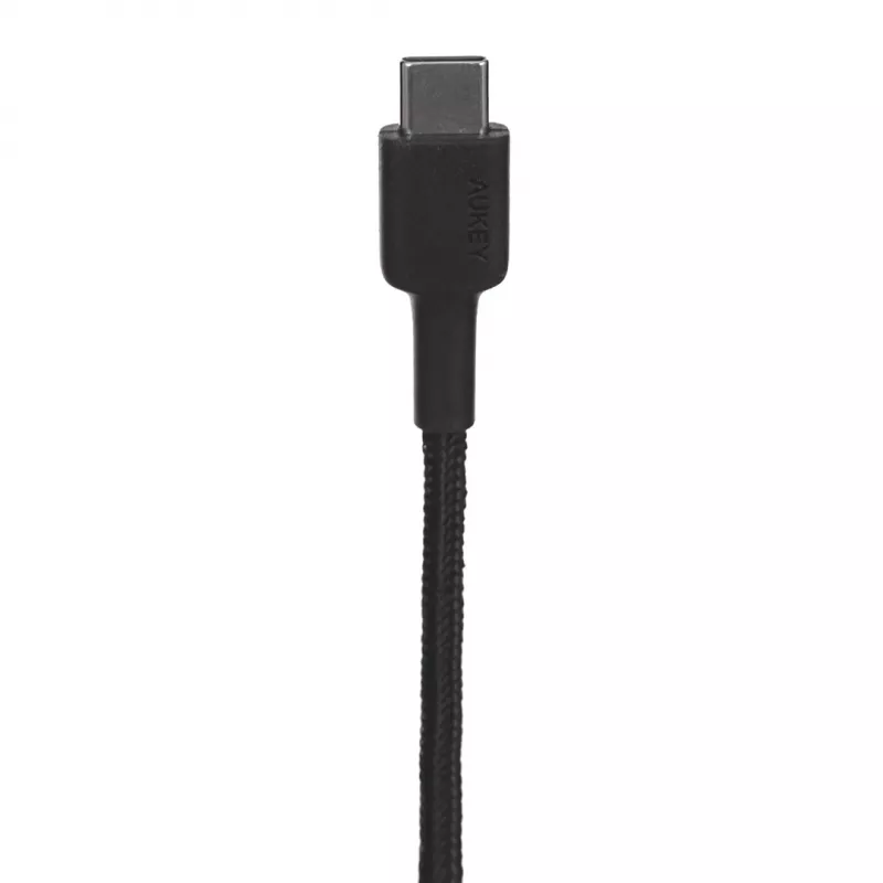 USB A į USB-C laidas AUKEY CB-CD30 0,9 m – juodas, pintas, USB PD 3.0, 0,48 Gbit/s
