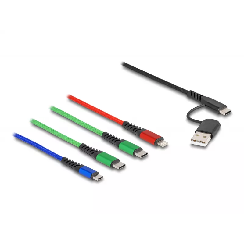 USB laidas DeLOCK 87035 1.2 m USB 2.0 USB A USB C Micro USB-B Lightning