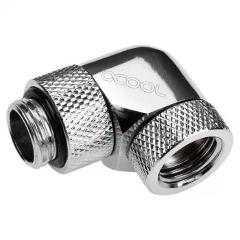 Alphacool Eiszapfen Connector Series - kampinis montavimo adapteris skysčio aušinimo sistemai - sidabrinis-nikelis