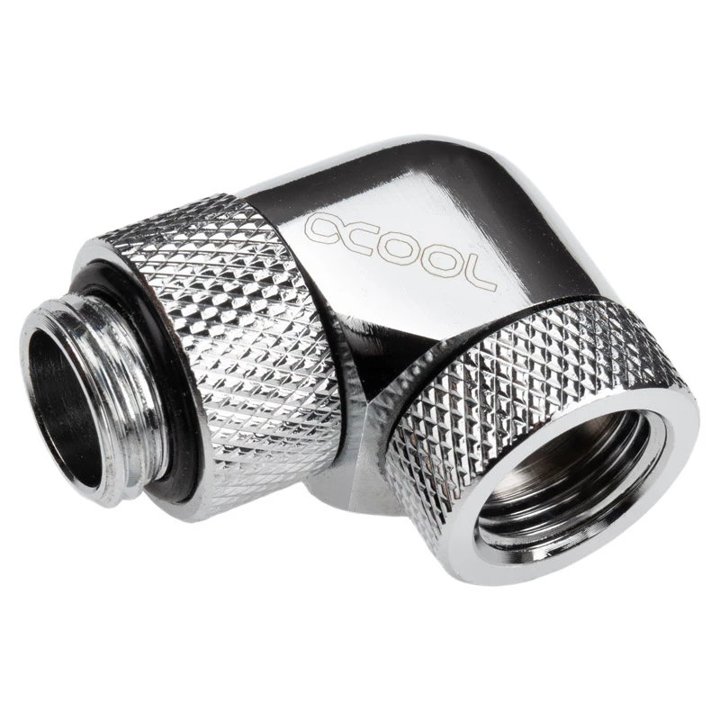 Alphacool Eiszapfen Connector Series - kampinis montavimo adapteris skysčio aušinimo sistemai - sidabrinis-nikelis