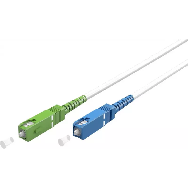 Goobay 59619 šviesolaidinis kabelis 2 m SC/UPC SC/APC FTTH OS2 baltas (59619)
