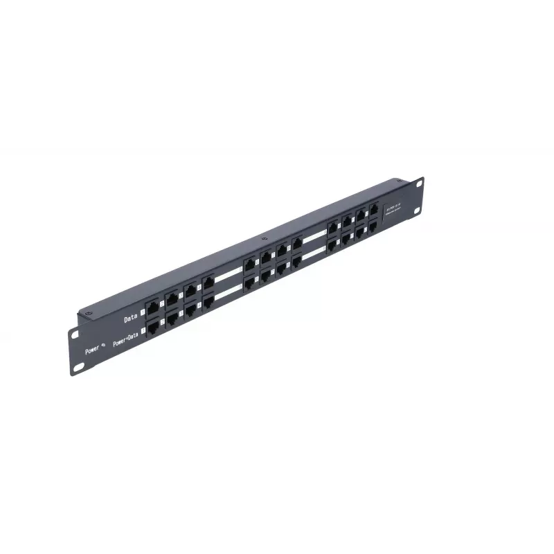 Extralink PoE injektorius 12 prievadų 12x 100Mb/s RJ45, montuojamas į stelažą