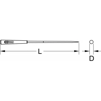 KS TOOLS Apvali adatinė dildė, 3 mm (140.3052)