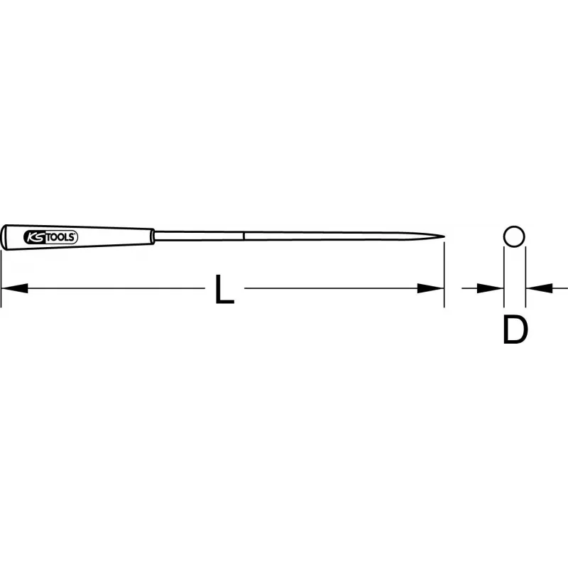 KS TOOLS Apvali adatinė dildė, 3 mm (140.3052)