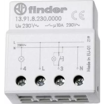Finder impulsinis jungiklis, skirtas montuoti į gilę arba paviršių, 1 vnt. 13.91.8.230.0000, 1 normaliai atviras kontaktas, 230 V/AC, 10 A, 2300 VA (13.91.8.230.0000)