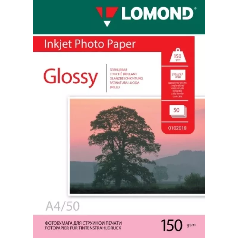 Lomond Photo Inkjet Paper Glossy 150 g/m2 A4, 50 lapų