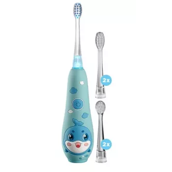 Soninis dantų šepetėlis vaikams Concept KIDO SMILE ZK3020, 1–5 m., 2 režimai, IPX7 atsparus vandeniui, įkraunamas 260 mAh, 4 šepetėlių galvutės