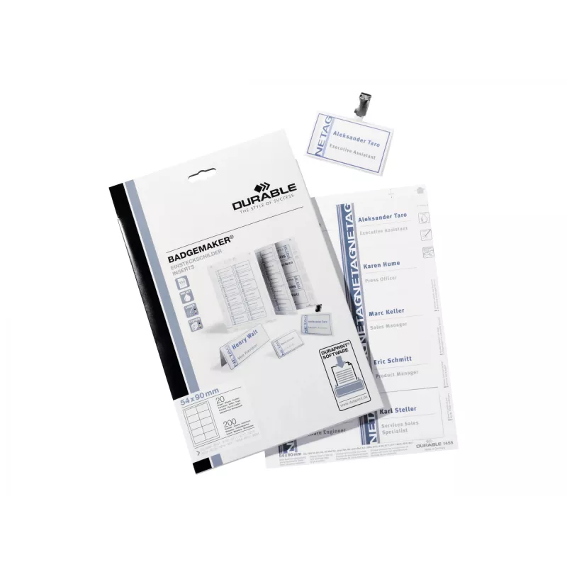 Etiketė Durable 1455-02 Balta