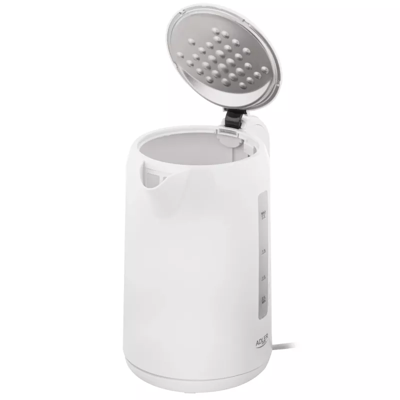 Adler virdulys | AD 1386 | Elektrinis | 1850 W | 2,2 L | Plastikinis | 360° sukamas pagrindas | Baltas