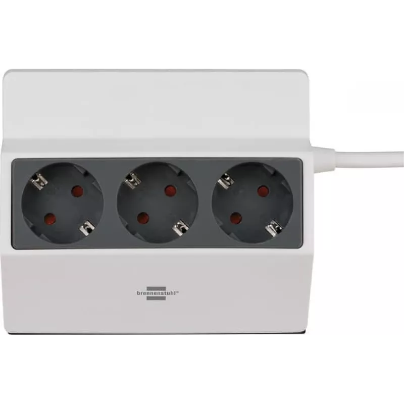 Brennenstuhl 1150070, 3 m, 3 kintamosios srovės išėjimai, vidaus, IP20, antracito, Balta, 16 A