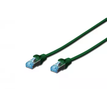 Tinklo kabelis Digitus CAT 5e SF/UTP RJ-45 0,5 m žalias