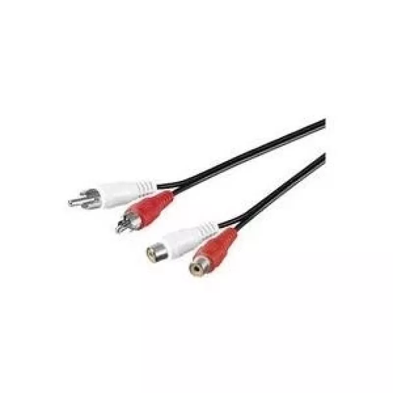 Microconnect AUDCH5 garso kabelis 5 m 2 x RCA juodas