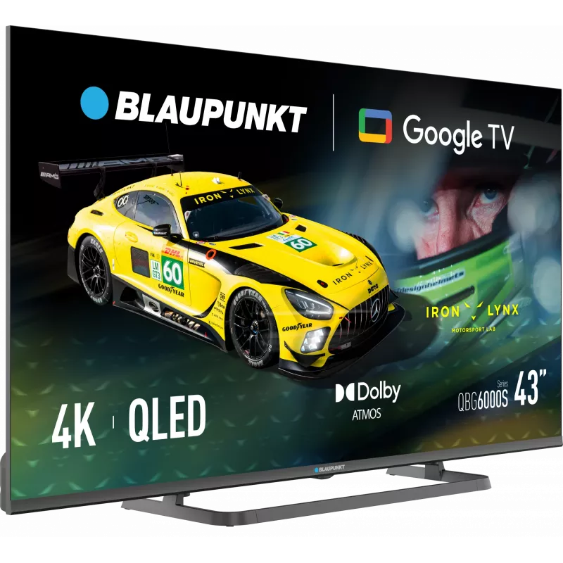 Blaupunkt QLED televizorius | 43QBG6000S | 43 | Išmanusis televizorius | Google TV | Juoda