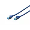 Tinklo kabelis Digitus CAT 5e SF/UTP komutacinis kabelis RJ45 Cat5e 0,5 m mėlynas