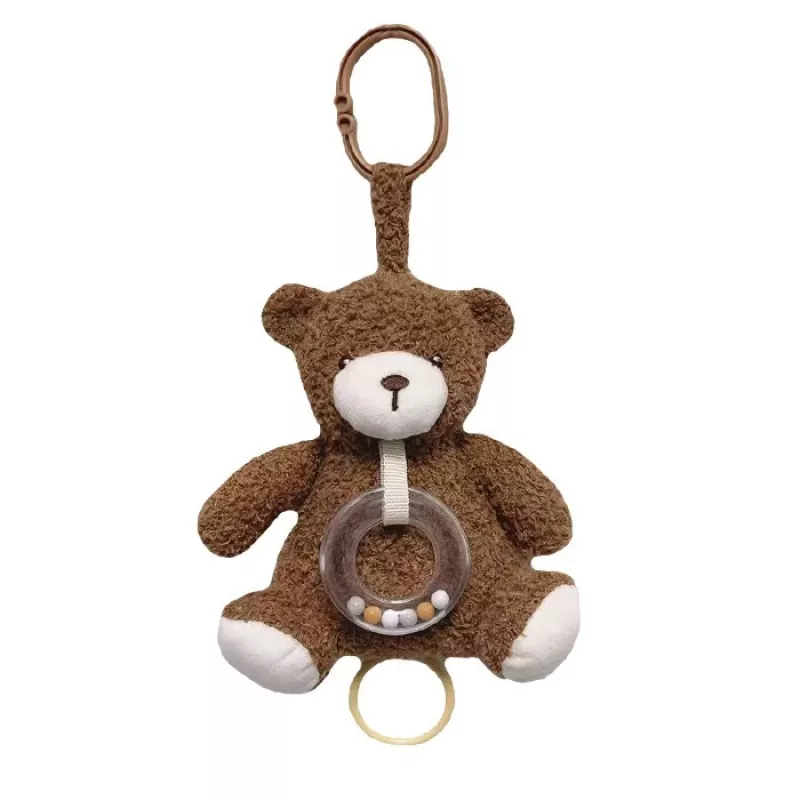 Muzikinė dėžutė TULILO 9502, meškiukas rudas, 18 cm, mechaninis prisukamas muzikinis žaislas