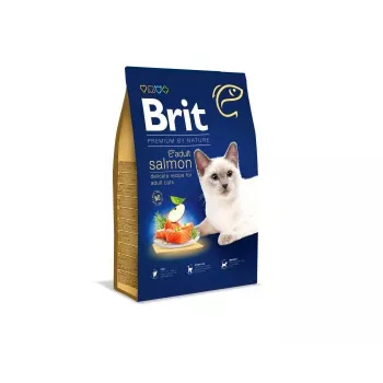 Brit Premium by Nature Adult sausas kačių maistas su lašiša, 1,5 kg