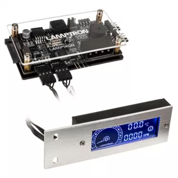 Lamptron TC20 PCI RGB ventiliatoriaus ir LED valdiklis – sidabrinis