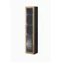 Vitrina Cama Meble VIGO 180 montuojama prie sienos stiklinė spinta 1800×400×300 mm juoda/wotan ąžuolas