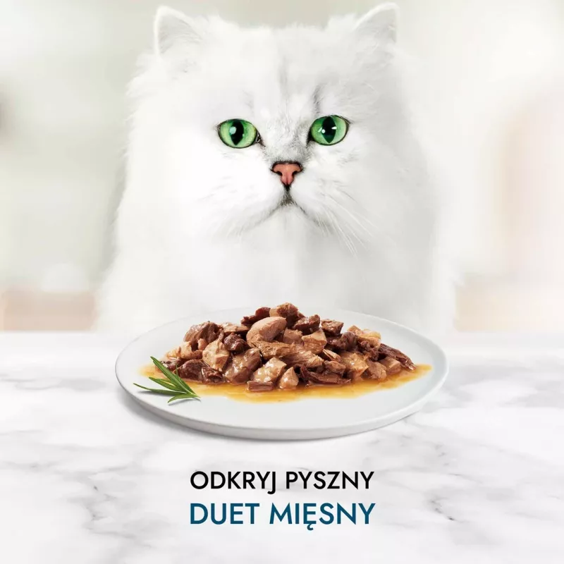Šlapias kačių maistas Gourmet Perle Adult 4 x 85 g - Triušis, Drėgnas, Baltymų 12,5%, Riebalų 2,5%