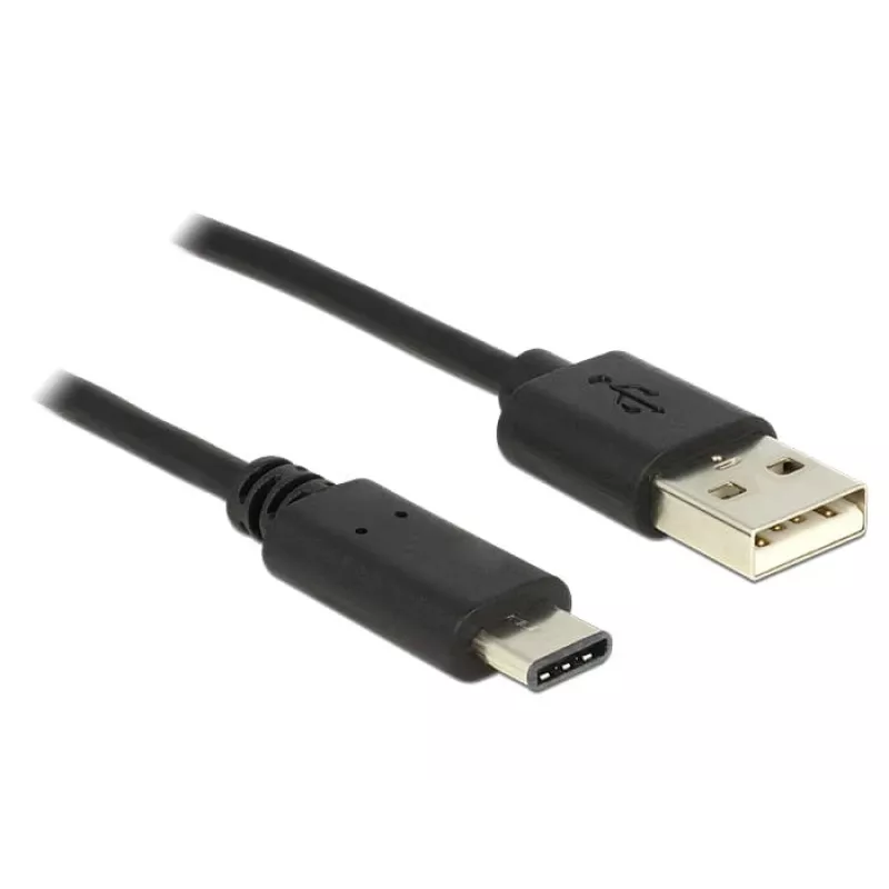 USB laidas DeLOCK 83600 USB 2.0 1 m USB C USB A juodas
