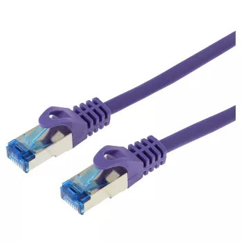 Tinklo kabelis LOGON SSTP Cat5e, RJ-45 į RJ-45, 0,15 m, violetinis