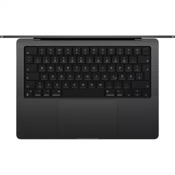 MacBook Pro 14 M4 Max, Space Juoda, M4 Max (14-CPU/32-GPU), 36GB, 1TB, vokiška klaviatūra, 96W USB-C maitinimo adapteris, MX2K3D/A