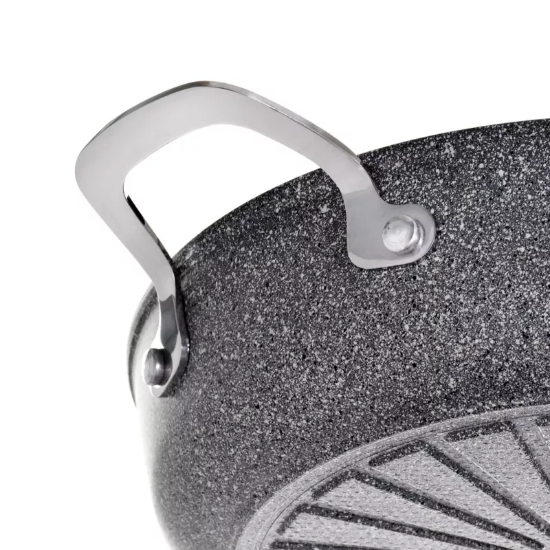 Indukcinė gili keptuvė su 2 rankenomis BALLARINI Salina Granitium 24 cm 75002-811-0