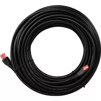 Goobay CAT 6 lauko kabelis, U/UTP, juodas, 75 m – varinis, PE apvalkalas (55439)