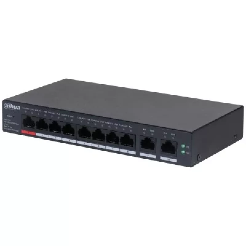 Dahua Technology DH-CS4010-8GT-110 tinklo komutatorius Valdomas L2 Gigabit Ethernet (10/100/1000) Power over Ethernet (PoE) Juodas