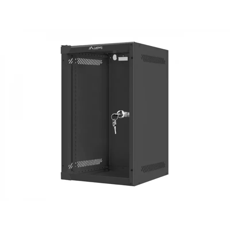 Prie sienos montuojama spinta LANBERG WF10-2309-10B 9U, 469×280×310 mm, 10 colių gylis, juoda, IP20