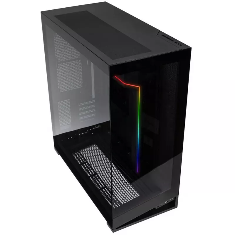 PHANTEKS NV Series NV7 E-ATX korpusas, grūdintas stiklas, ARGB - juodas & M25 Gen2 PWM D-RGB ventiliatorių 3 vnt. rinkinys - Reverse Blade, 140 mm + DRGB rinkinys
