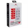 Maitinimo lizdų blokas MACLEAN MCE389 B — 6 lizdai, 4×USB-A + 1×USB-C, 110–240V, 2.1A, 2500W, 1.5 m laidas, juodas