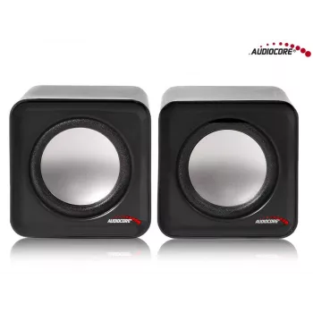 2 krypčių PC garsiakalbis Audiocore AC870 B — 3 W RMS, laidinis USB maitinimas, 3,5 mm įvestis, 2.0 kanalai