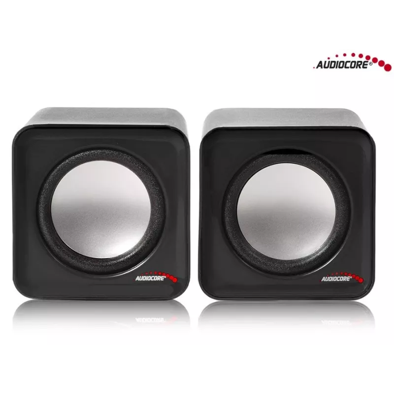 2 krypčių PC garsiakalbis Audiocore AC870 B — 3 W RMS, laidinis USB maitinimas, 3,5 mm įvestis, 2.0 kanalai