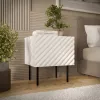 Naktinis staliukas Cama LUCCA spintelė prie lovos 2 vnt. 47x40x52 cm balta MDF/medžio drožlių plokštė