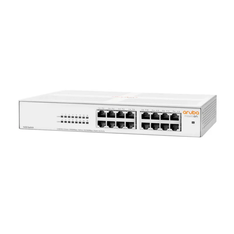 Aruba Instant On 1430 16G nevaldomas L2 Gigabit Ethernet (10/100/1000) 1U baltas