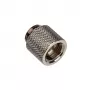 Bitspower adapteris G1/4 col. AG į G1/4 col. IG - 15 mm, juodas blizgus
