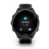 Išmanusis laikrodis GARMIN Forerunner 570 — 47 mm šiferio pilkumo aliuminio korpusas, permatomas juodas silikoninis dirželis