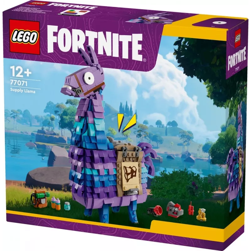 Laikymo žaislas LEGO 77071 Fortnite Llama konstrukcinis žaislas – LEGO prekės ženklo laikymo ir demonstravimo įrenginys