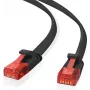 Ethernet komutacinis kabelis helos Ultra plokščias plonas Cat 6 5.0 m juodas