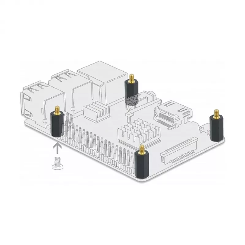 Montavimo rinkinys DeLOCK 60242 juodas plastikas