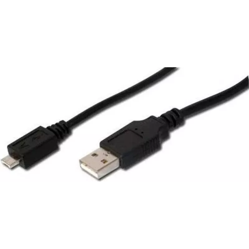 USB kabelis Digitus 1.8m USB 2.0 USB A Micro-USB A Juoda