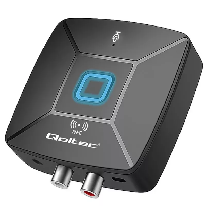 Belaidis Audio HiFi siųstuvas-imtuvas QOLTEC modelis 56981 — „Bluetooth“/linijinio garso tiltas